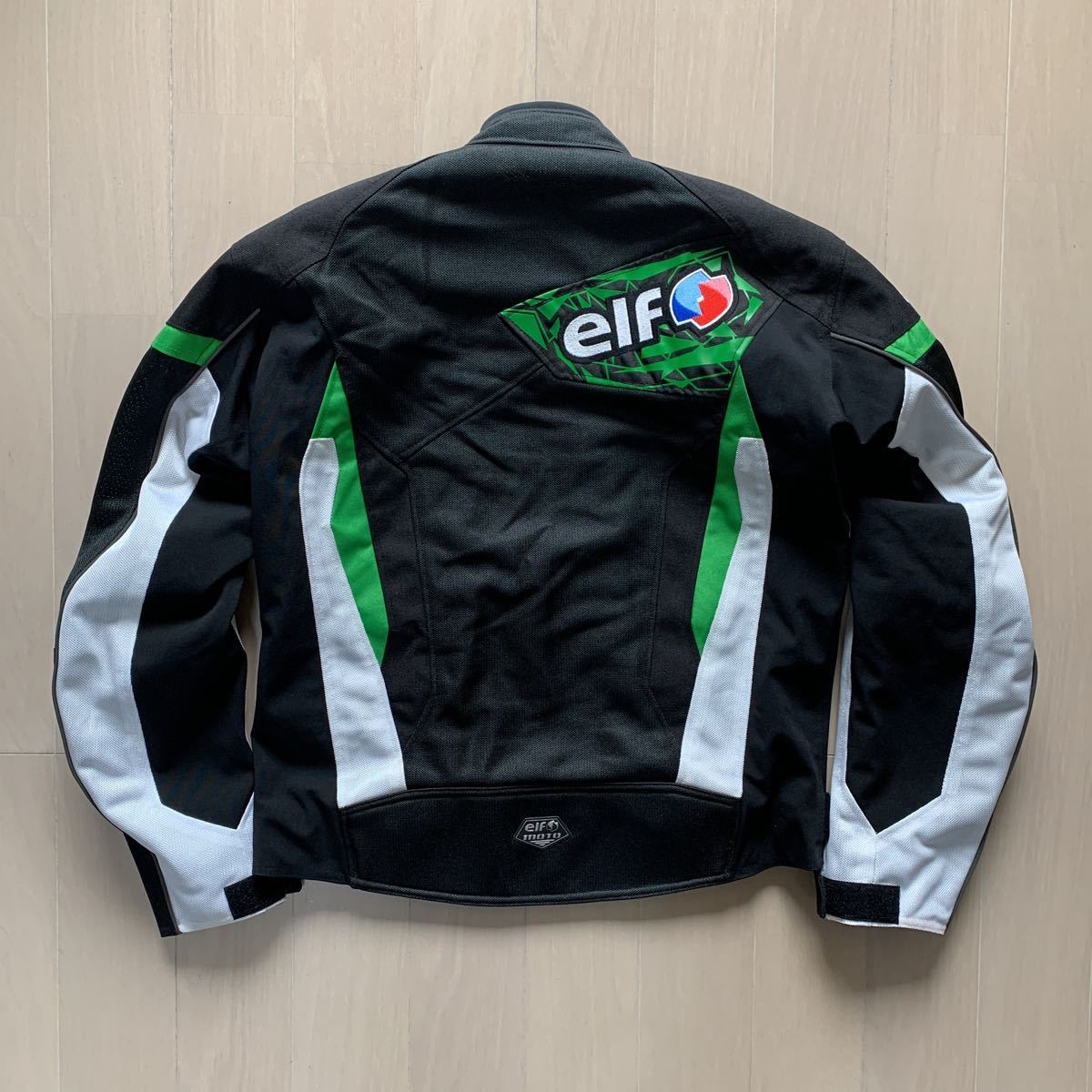 elf エルフ プロテクター付きメッシュジャケット BLACK/GREEN Lサイズ
