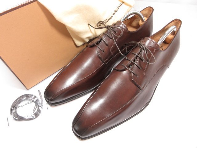 送料無料，爆買い ■未使用品 【サントーニ Santoni】8489 外羽根 ドレスシューズ 紳士靴 (メンズ) size11 ブラウン 茶 イタリア製 ★8MZA0455★