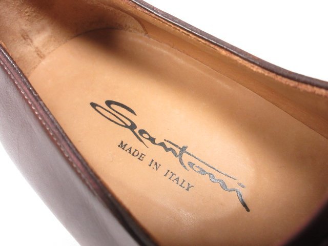 送料無料，爆買い ■未使用品 【サントーニ Santoni】8489 外羽根 ドレスシューズ 紳士靴 (メンズ) size11 ブラウン 茶 イタリア製 ★8MZA0455★