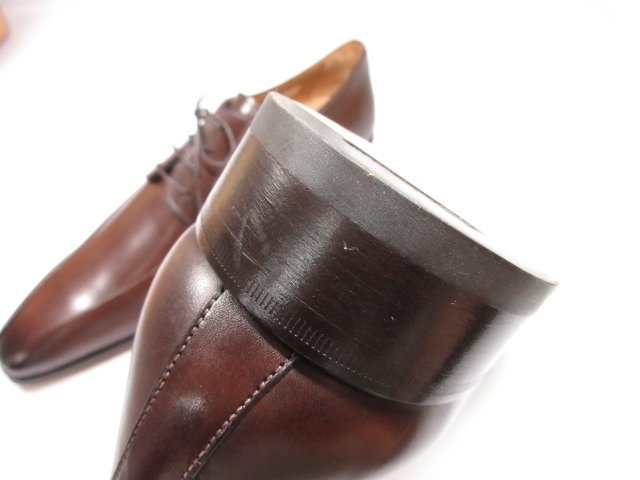 送料無料，爆買い ■未使用品 【サントーニ Santoni】8489 外羽根 ドレスシューズ 紳士靴 (メンズ) size11 ブラウン 茶 イタリア製 ★8MZA0455★