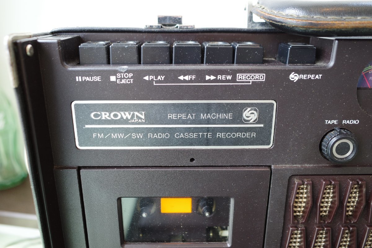 CROWN テープレコーダー（ジャンク）昭和レトロ ラジカセ カセット