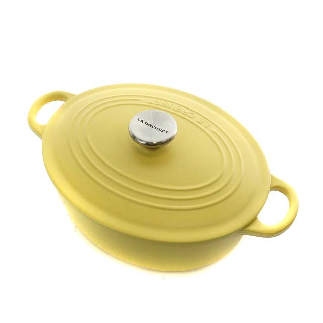 【未使用】ルクルーゼ LE CREUSET ココットオーバル 25cm イエロー 未使用品 ルクルーゼ Le Creuset ココット オーバル 25cm 鍋 黄