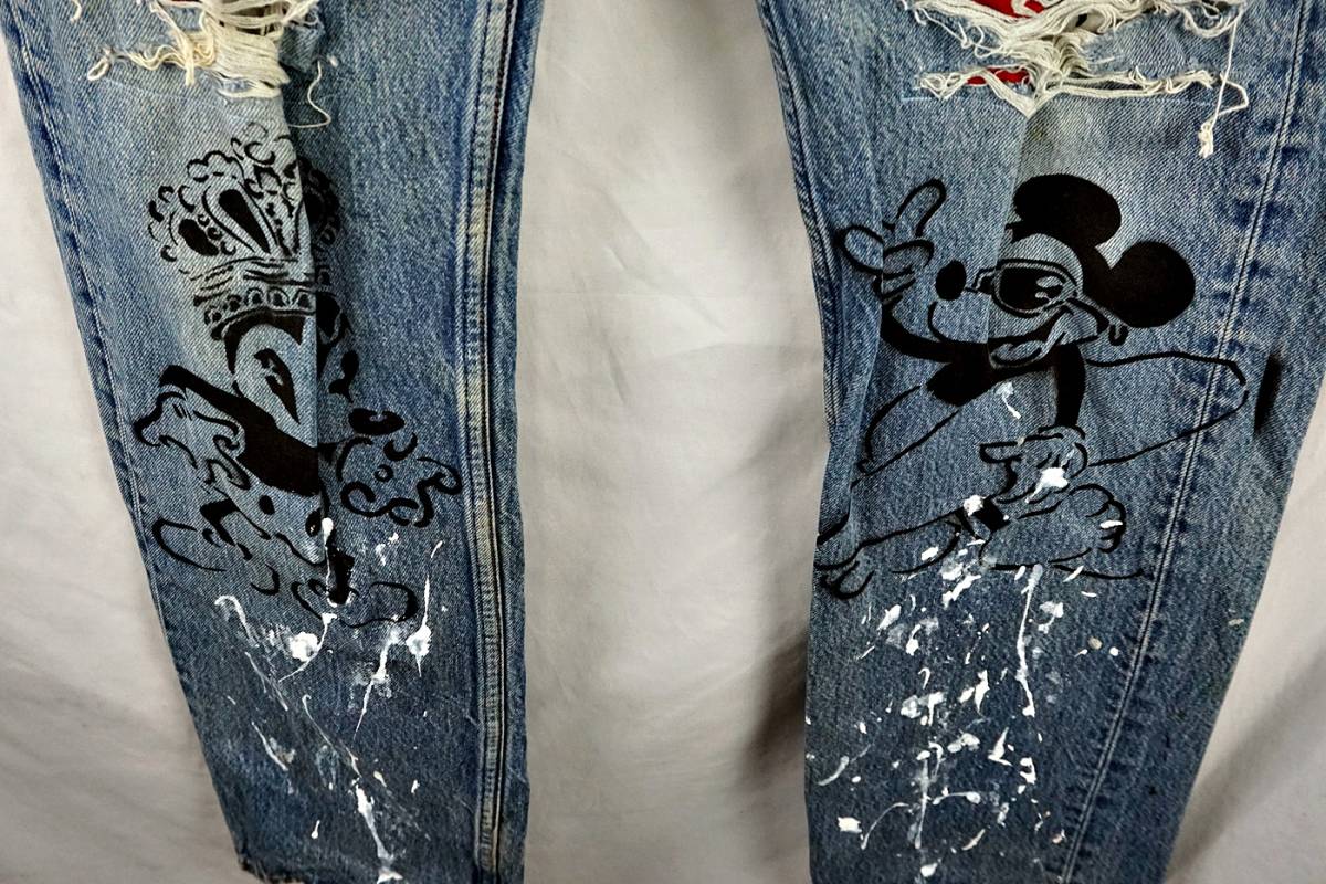 Levi's 501 Original ミッキーマウス柄 デニム W30 L30 Levi's