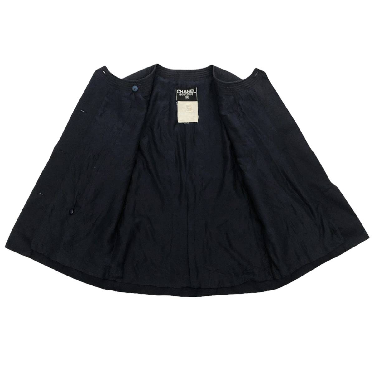 希少! シャネル CHANEL BOUTIQUE ゴールド ボタン 香水 ノーカラー 