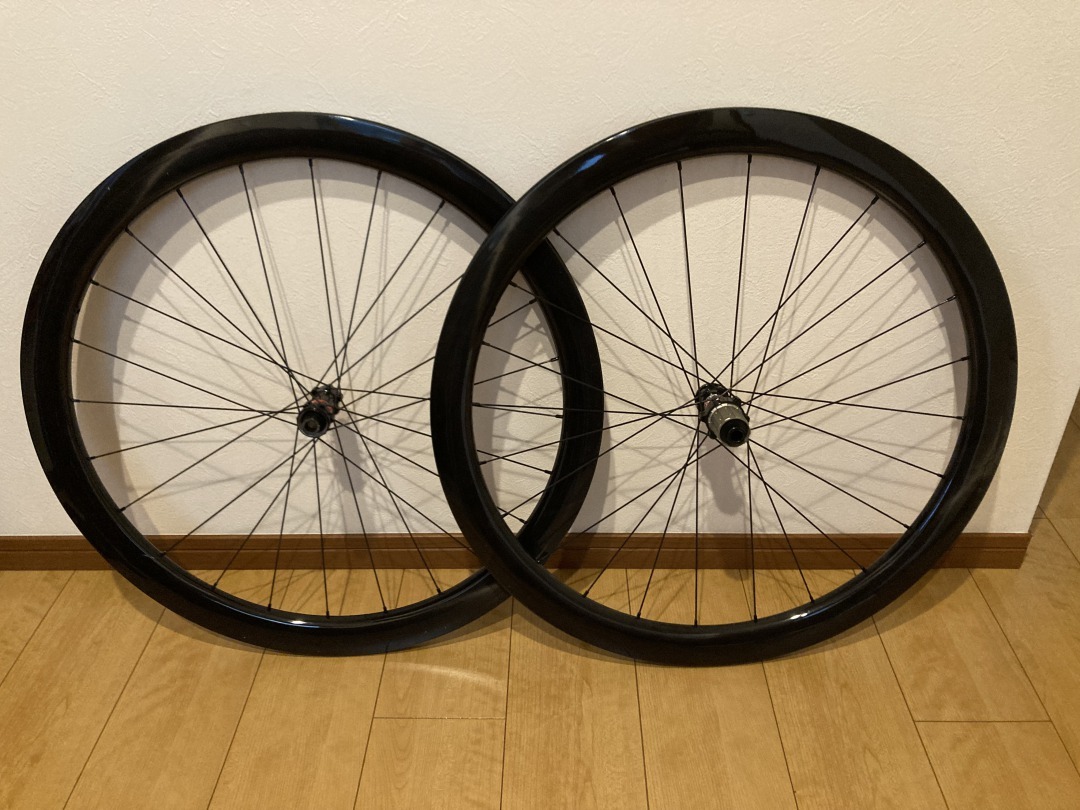 45mm高の中華カーボンリム(Fiberin cycling)でディスクブレーキ 安心