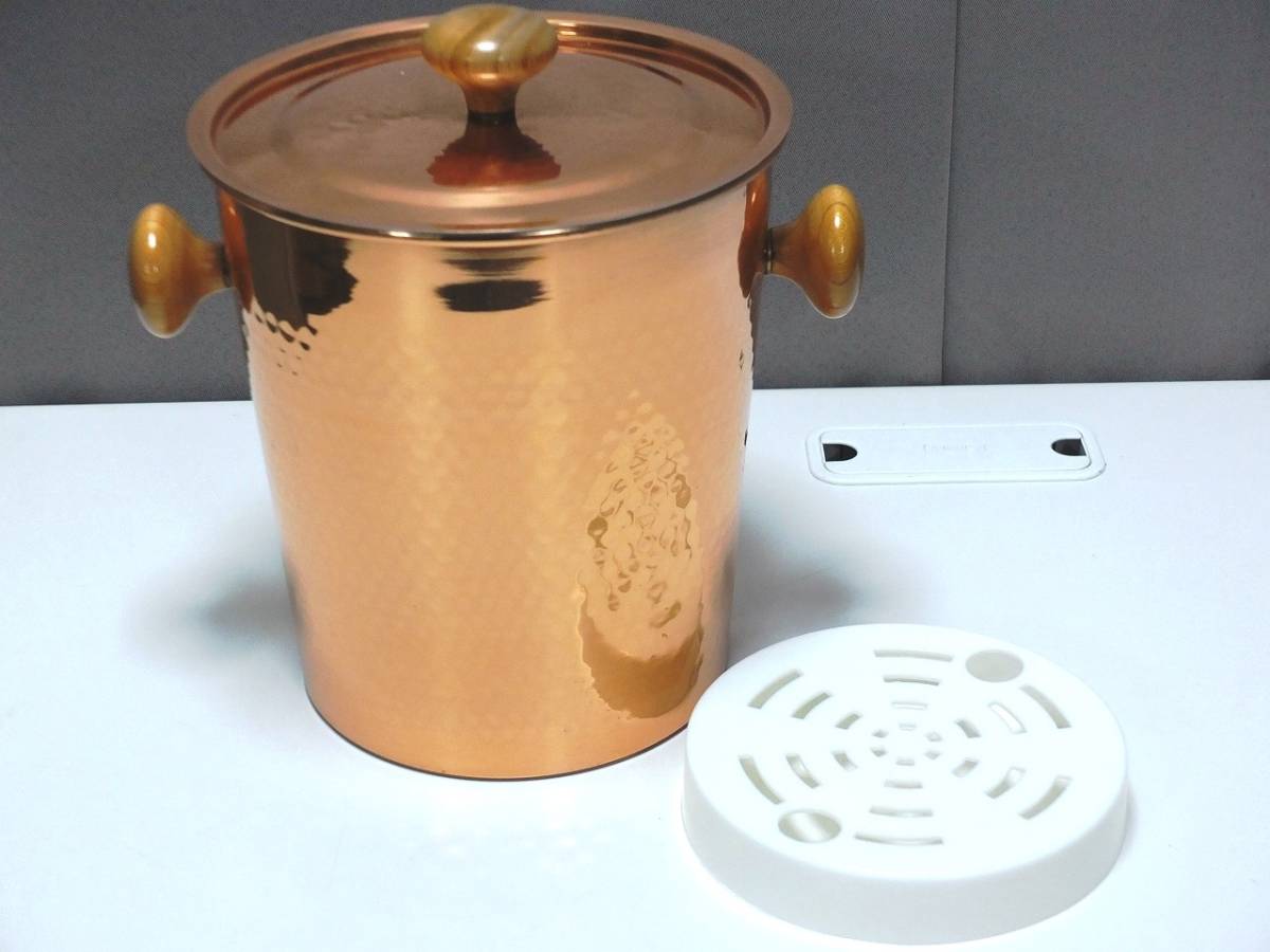 アイスペールCOPPER 100 蓋付き純銅製 希少品 アイスペール 銅製COPPER 100