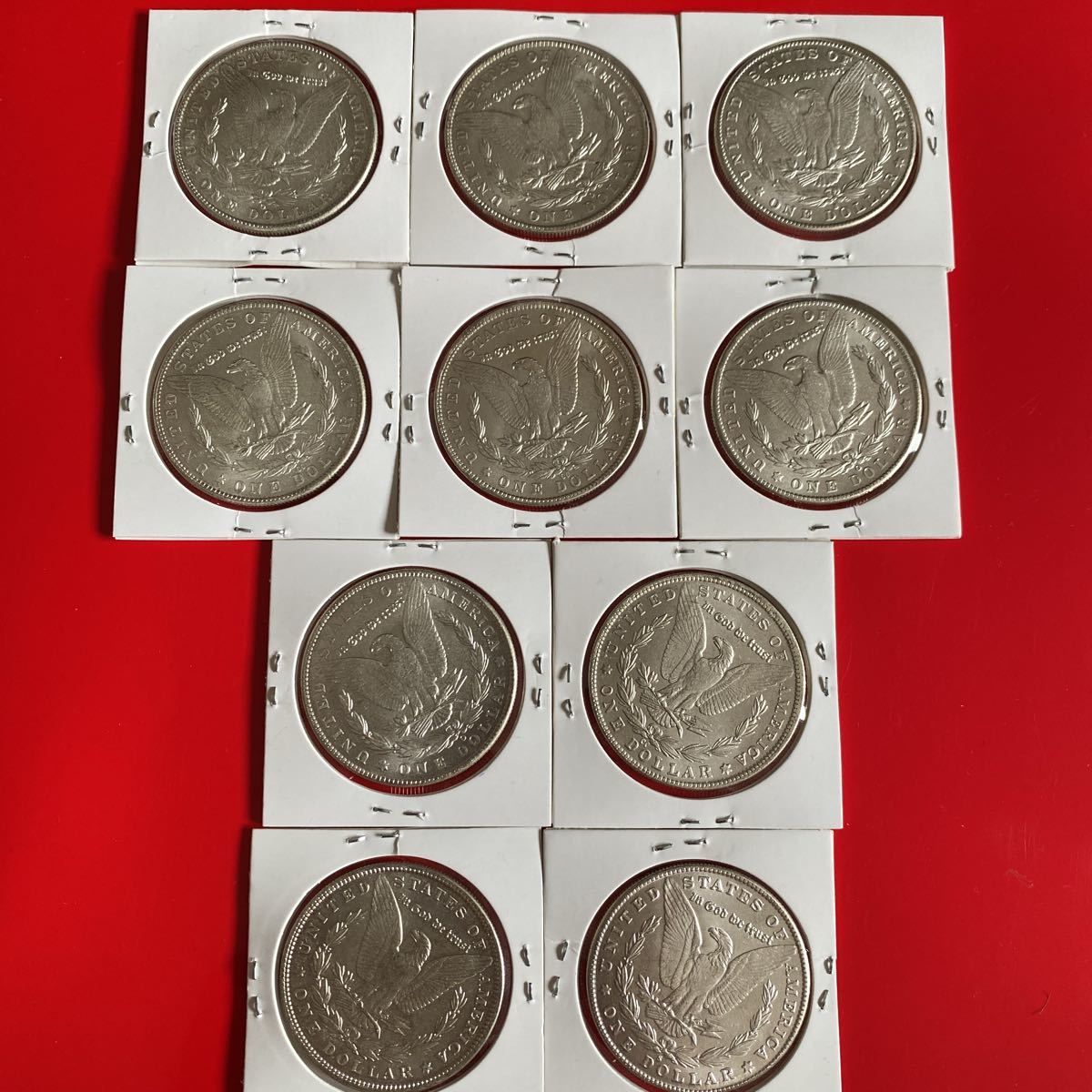 1円〜アメリカ貨幣モルガン・ダラー1ドル銀貨10枚極美 1881年 モルガン