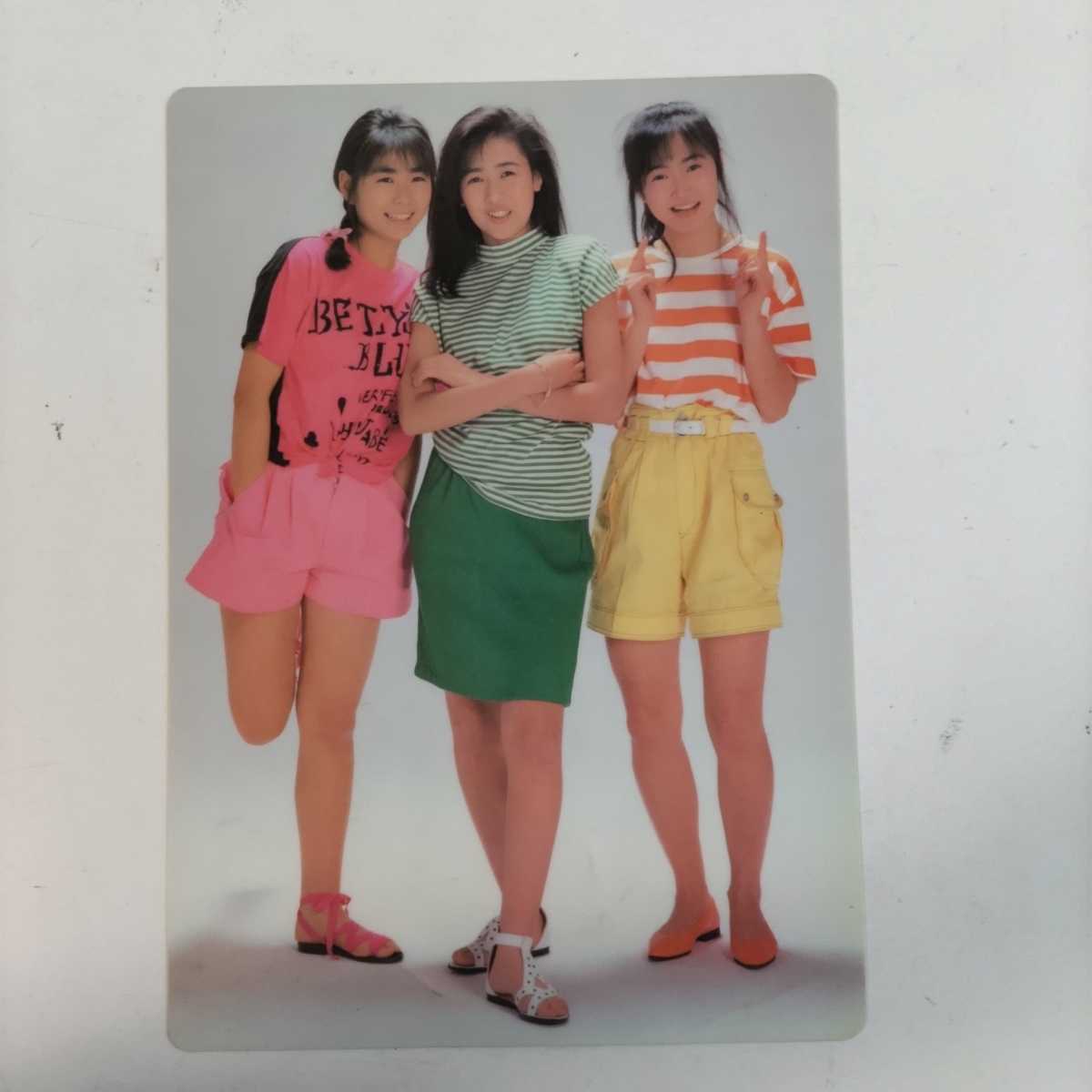 2110mk ポスター 19昭和63 A1 うしろ髪ひかれ隊 アルバム発売告知 シングル ビデオ ポニーキャニオン 工藤静香斉藤満喜子生稲晃子 誕生日 お祝い うしろ髪ひかれ隊