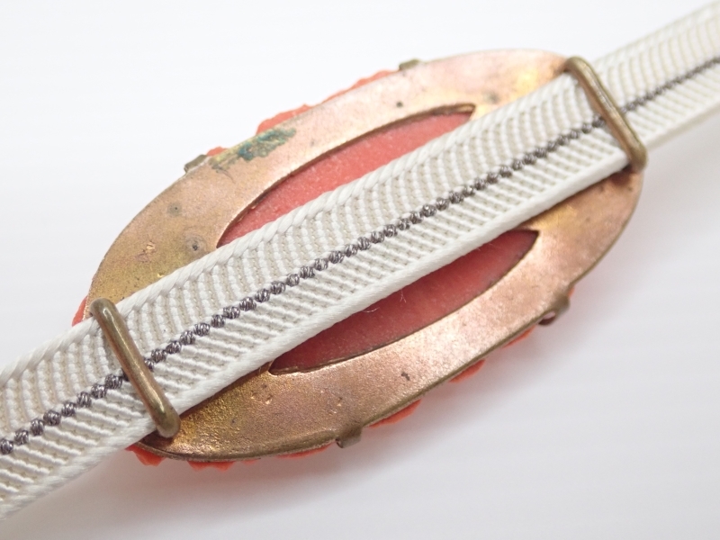 B002　帯留め　樹脂製　珊瑚風　彩花デザイン　レトロ/和装小物/着物　Japanese Kimono Jewelry