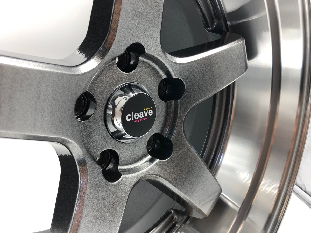 CLEAVE RACING FL53 18x10.5J +15 5H-114.3 ガンメタ/マシンド 2本 