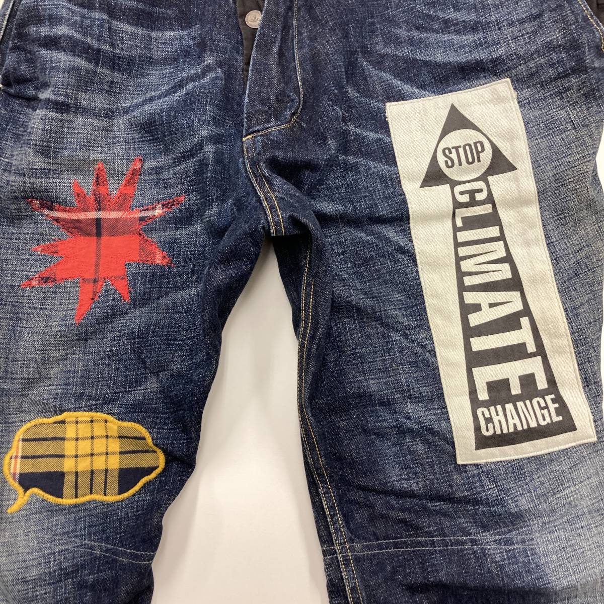 vivienne westwood MAN 変形 アシンメトリー デニムパンツ ワッペン 