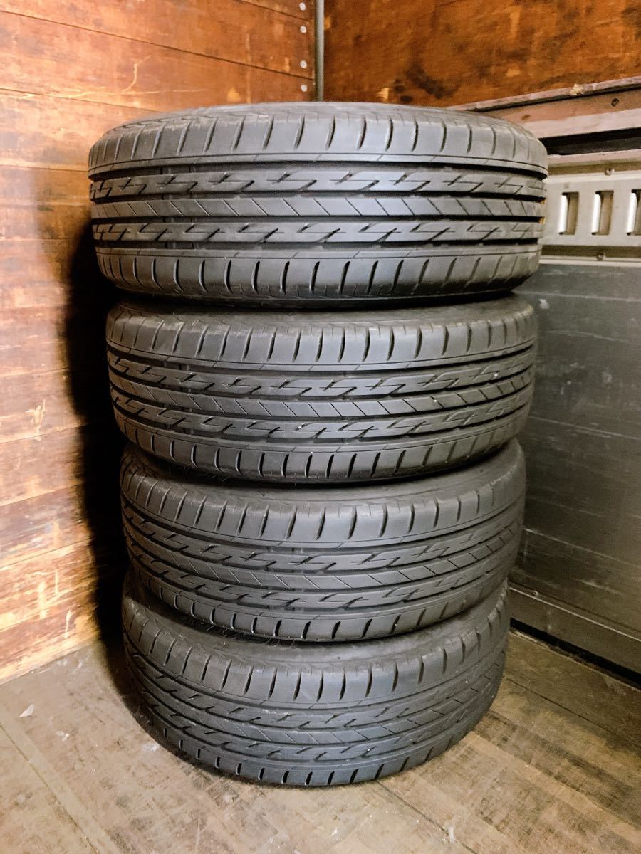バリ溝 バリ山 9.5部山 2019年製 BRIDGESTONE ネクストリー 185/60R15 15インチ 4本 フィット GK シャトル フリード モビリオ スパイク