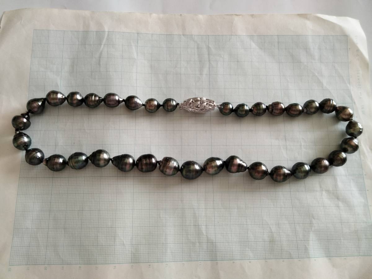 TASAKI 黒蝶真珠 ネックレス 約8.2-10.5mm タサキ 田崎真珠 黒蝶真珠 
