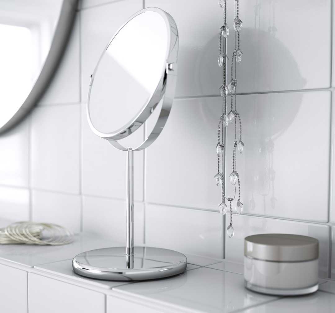 新品 即決 両面ミラー 拡大鏡 IKEA トレンスーム_1