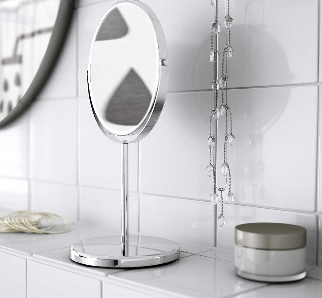 新品 即決 両面ミラー 拡大鏡 IKEA トレンスーム_3