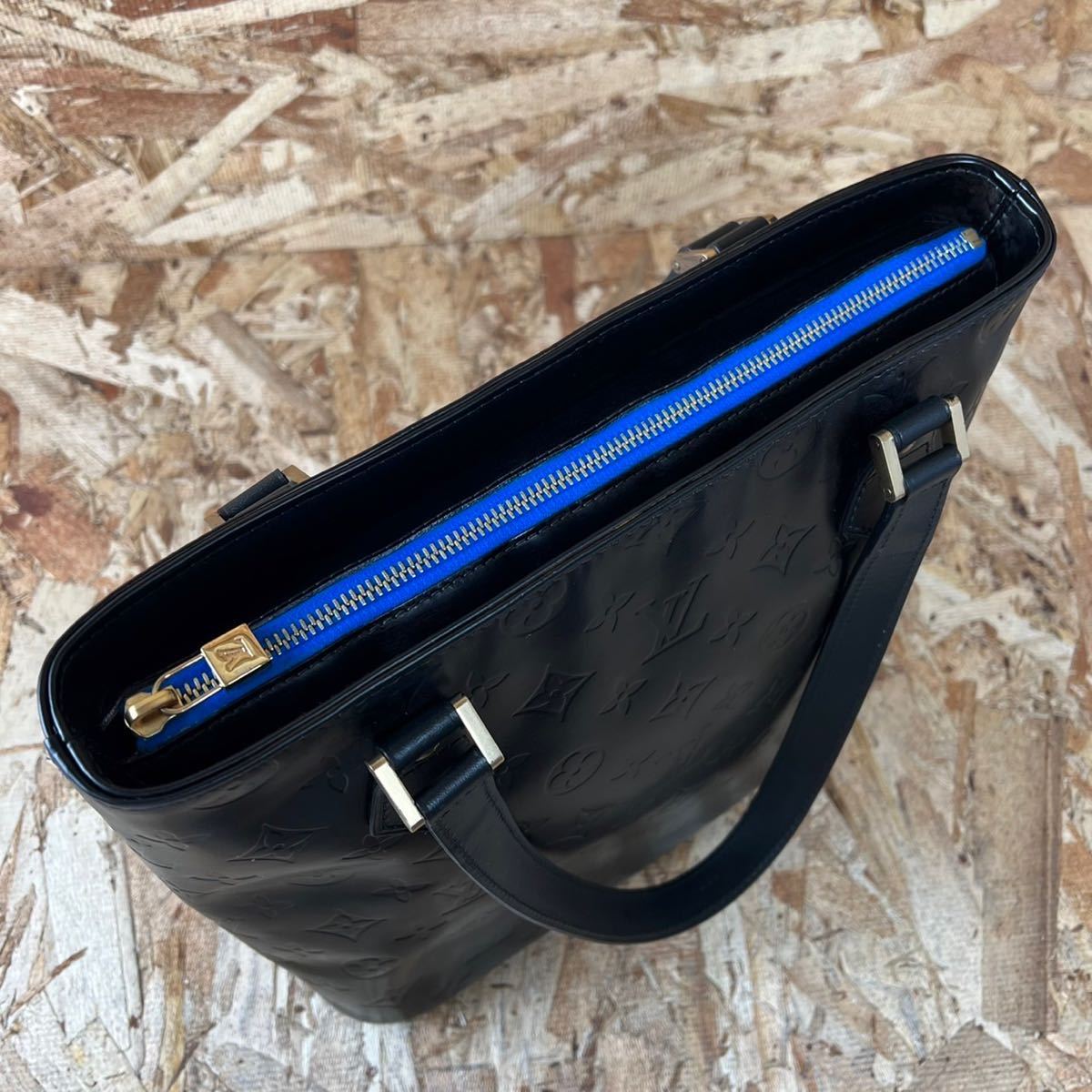 1円 美品 ルイヴィトン リードPM ヴェルニ モノグラム ブラウン×マット