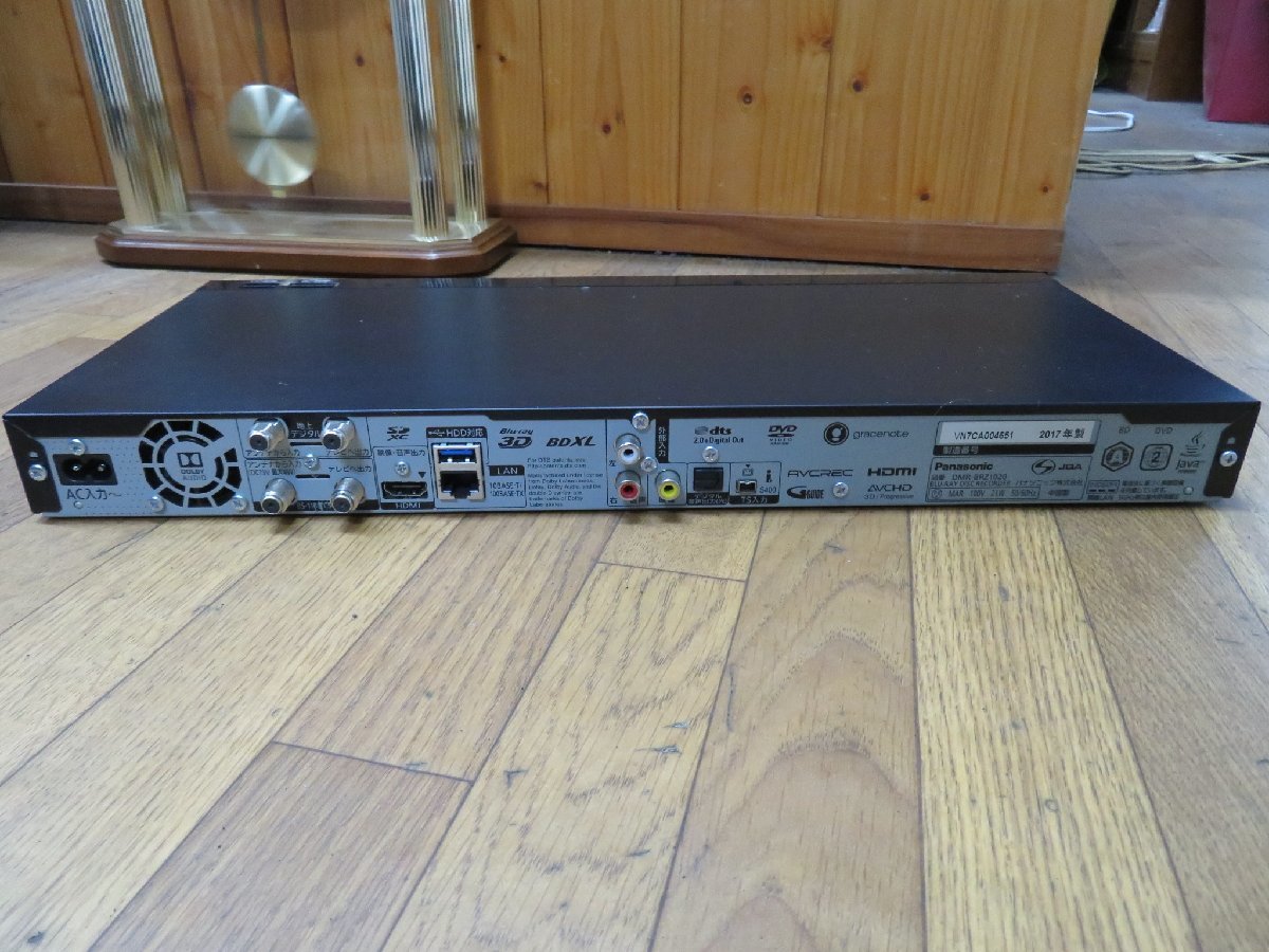 ジャンク品 １７年製 パナソニック ＢＤレコーダー DMR-BRZ1020