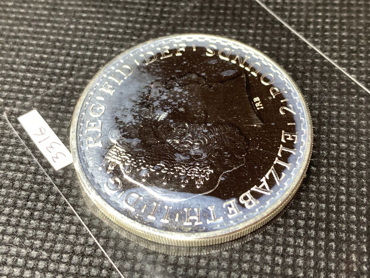31.1グラム 純銀 2015年 イギリス ブリタニア 銀貨 1oz 2ポンド インゴット シルバー コイン 高純度