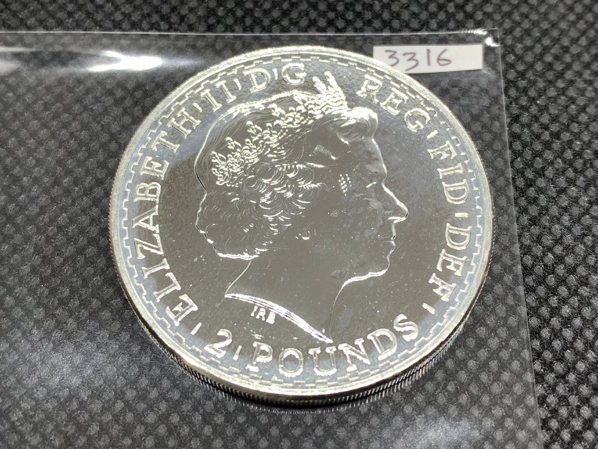 31.1グラム 純銀 2015年 イギリス ブリタニア 銀貨 1oz 2ポンド インゴット シルバー コイン 高純度