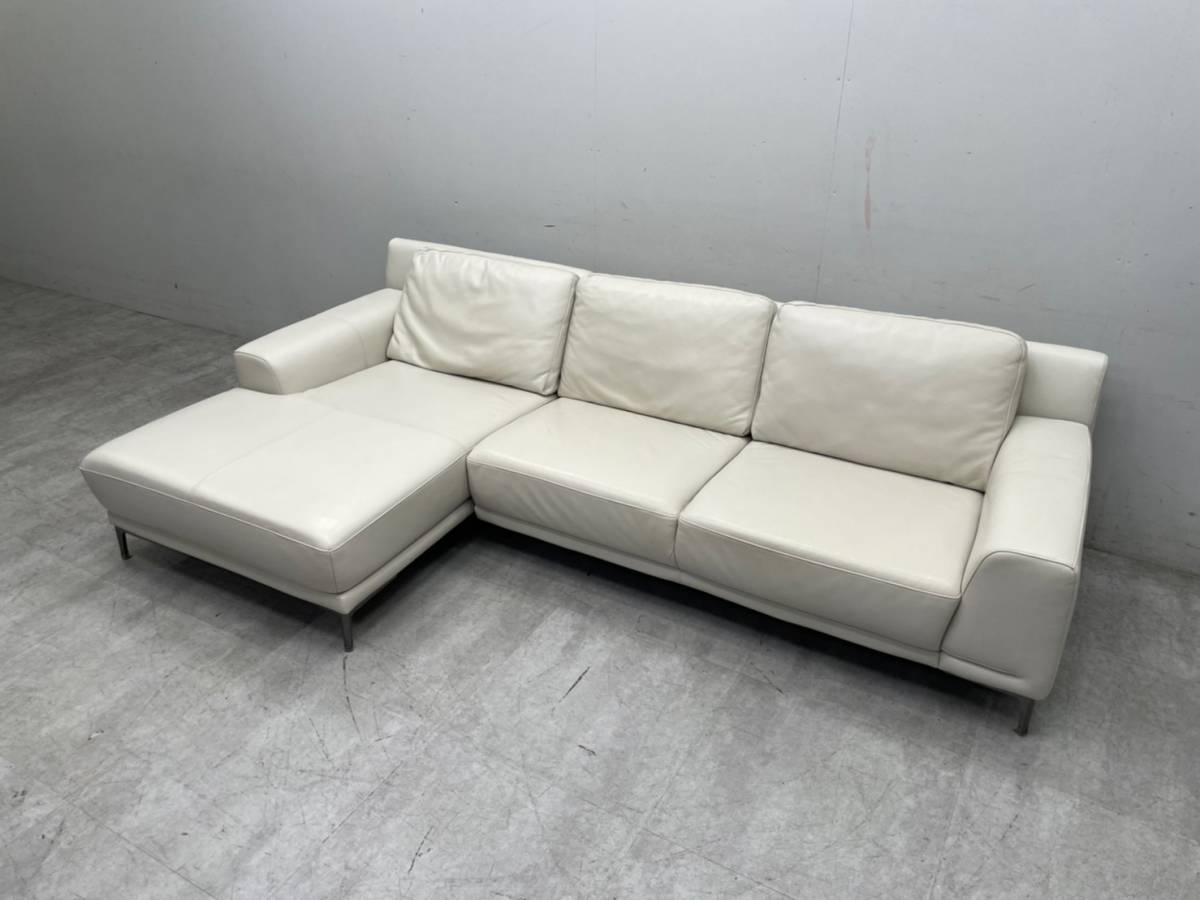  T749 展示極 イタリア製 本革張り カウチソファ レザー(革製)｜売買されたオークション情報、yahooの商品情報をアーカイブ公開 - オークファン 革製