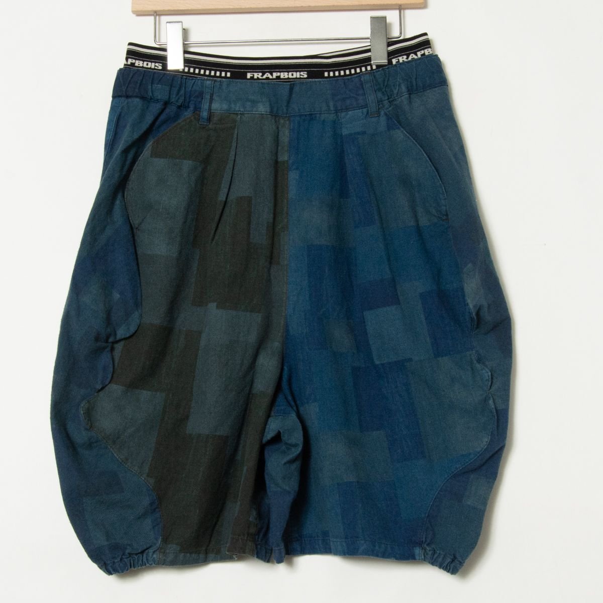 メール便○ FRAPBOIS フラボア 綿麻バルーンパンツ ハーフパンツ 膝丈  