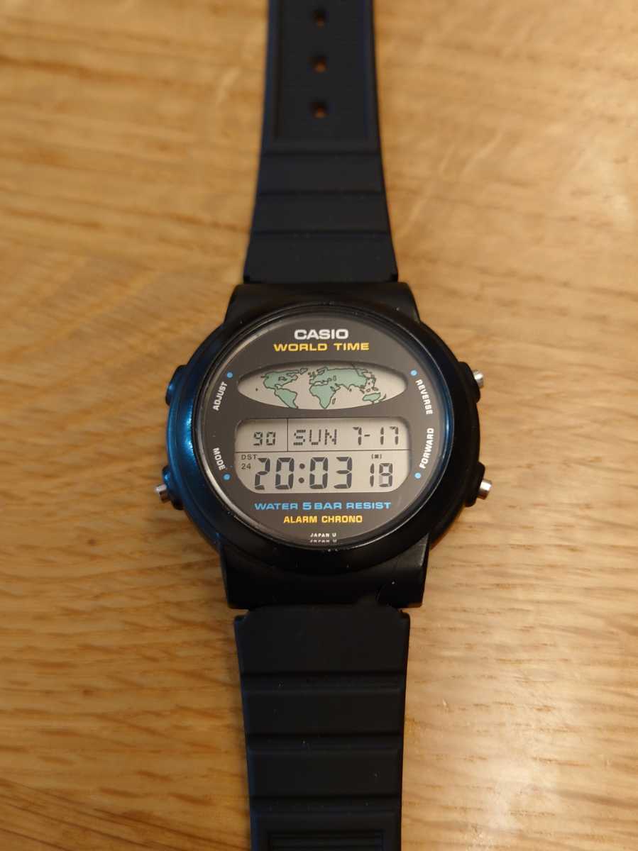 送料無料】CASIO カシオ デジタル時計 W-60U 実働品 レトロ 当時物