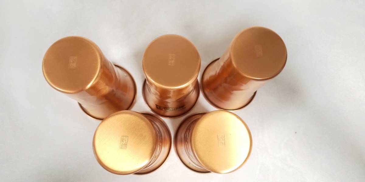 H□未使用 純銅 タンブラー 5客 セット SPECIAL COPPER WARE 銅製 