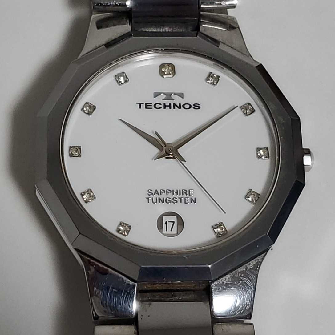 ◯1円～Technos テクノス Quartz クォーツ サファイアタングステン  