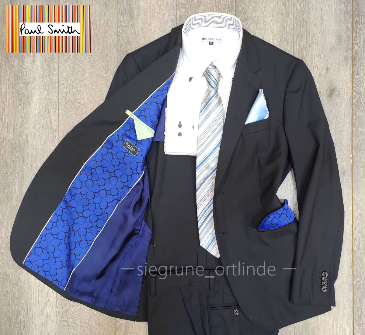 新作，セール ポールスミス 柄裏地 ブラックシャドーストライプ柄 94-80-175 Lサイズ Paul Smith LONDON(Lサイズ)｜売買されたオークション情報、yahooの商品情報をアーカイブ公開 - オークファン Lサイズ