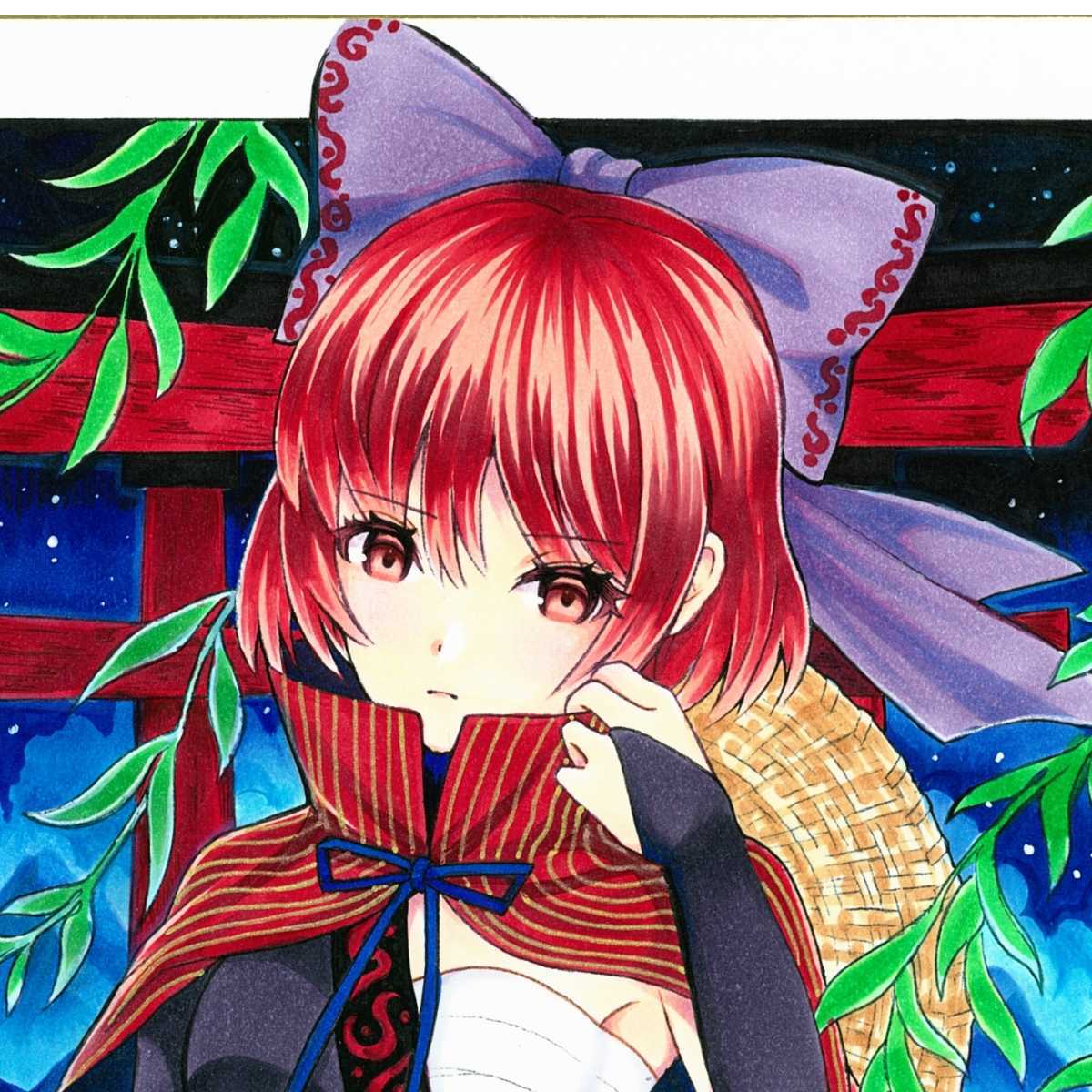 アート・写真 J*0様 手描きイラスト◇赤蛮奇◇東方Project◇