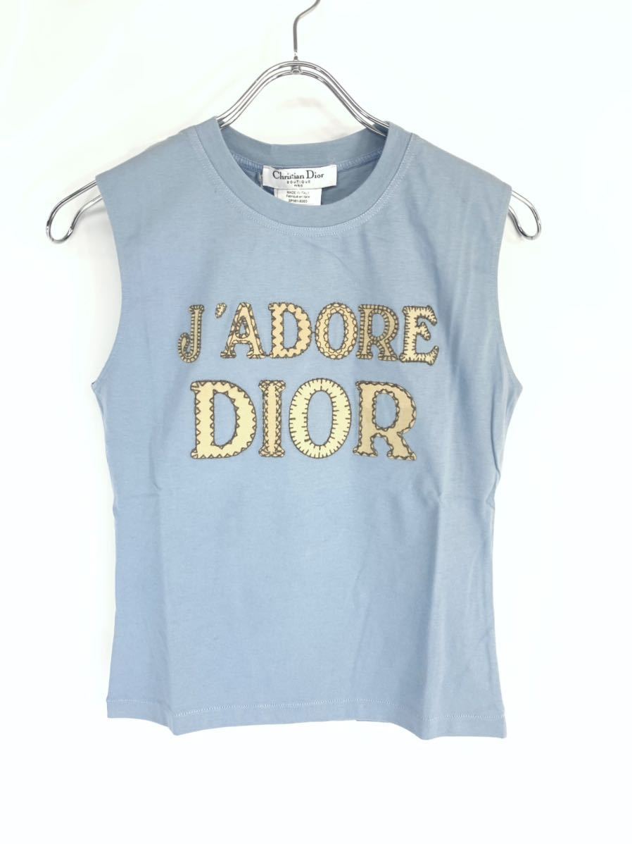 Christian DIOR クリスチャンディオール ロゴ ノースリーブカットソー