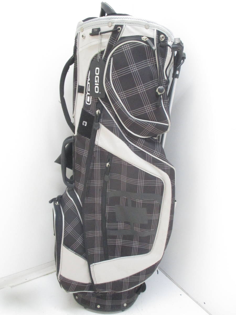 ゴルフ スタンドバッグ オジオ（OGIO）グレー　赤　８分割 OGIO オジオ キャディバッグ スタンドタイプ 8分割 アスリート OGIO