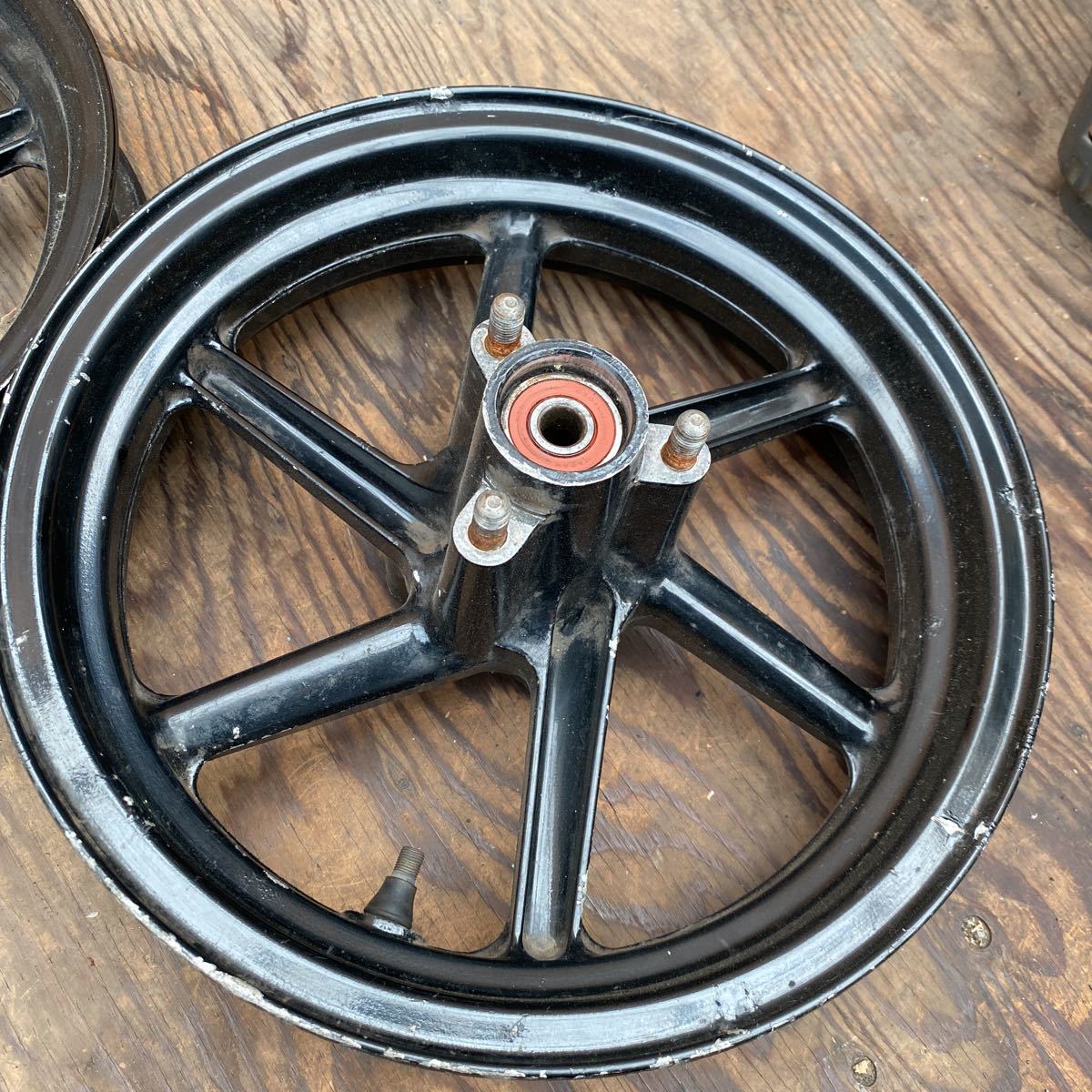 ホンダ純正 NSR50 後期 6本スポークホイール リア 白 業者塗装 検