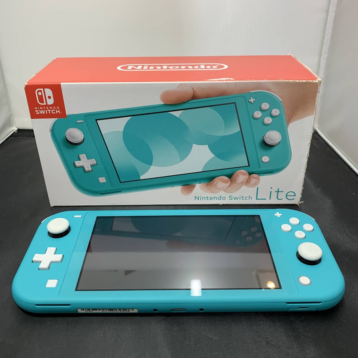 H0822 Nintendo Switch Lite ターコイズ HDH-001 充電ケーブル・箱つき