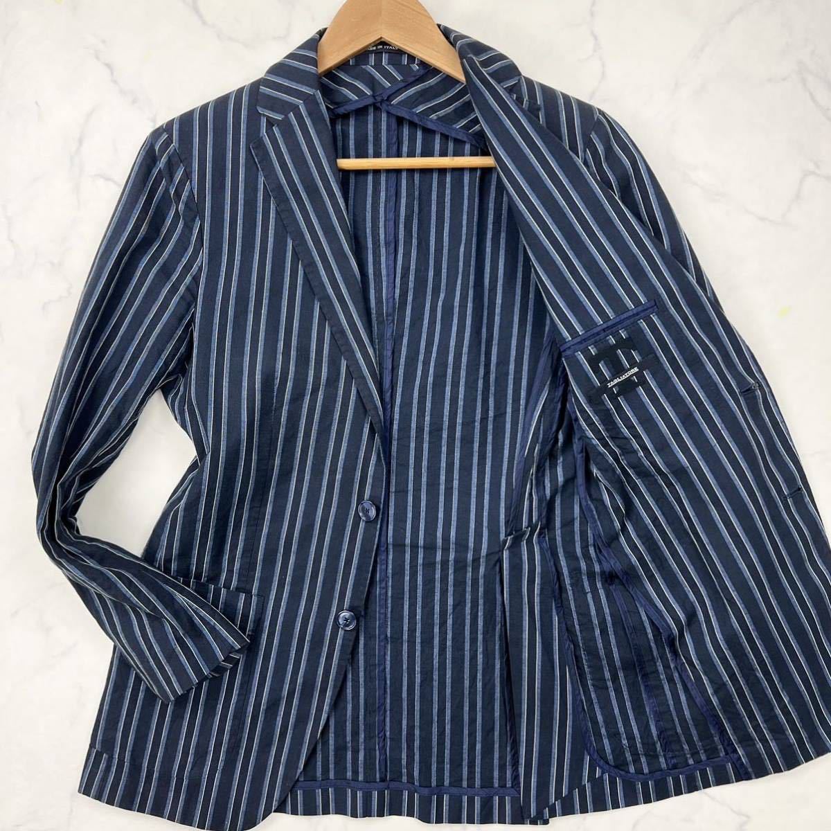 【英国製】バーバリーロンドン　2WAY ジャケット　ノバチェック　濃紺　XL 美品》バーバリーロンドン アンコンジャケット ノバチェック ウール 42