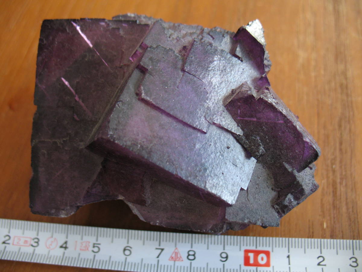 パープルフローライト クラスター Fluorite 原石 447g メキシコ産 蛍石 