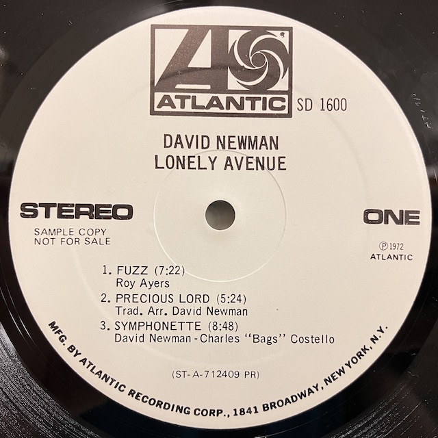 ■即決 David Newman / Lonely Avenue jf23174 米オリジナル デヴィッド・ニューマン ロイ・エアーズ 参加