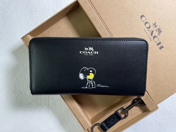 COACH コーチ 長財布 レディース ピーナッツ スヌーピー コラボ 小銭 