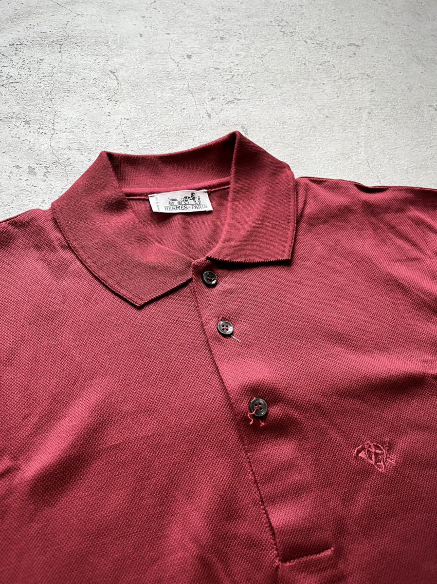 DEAD STOCK ? 80s-90s ITALY製 HERMES POLO SHIRT OLD VINTAGE 