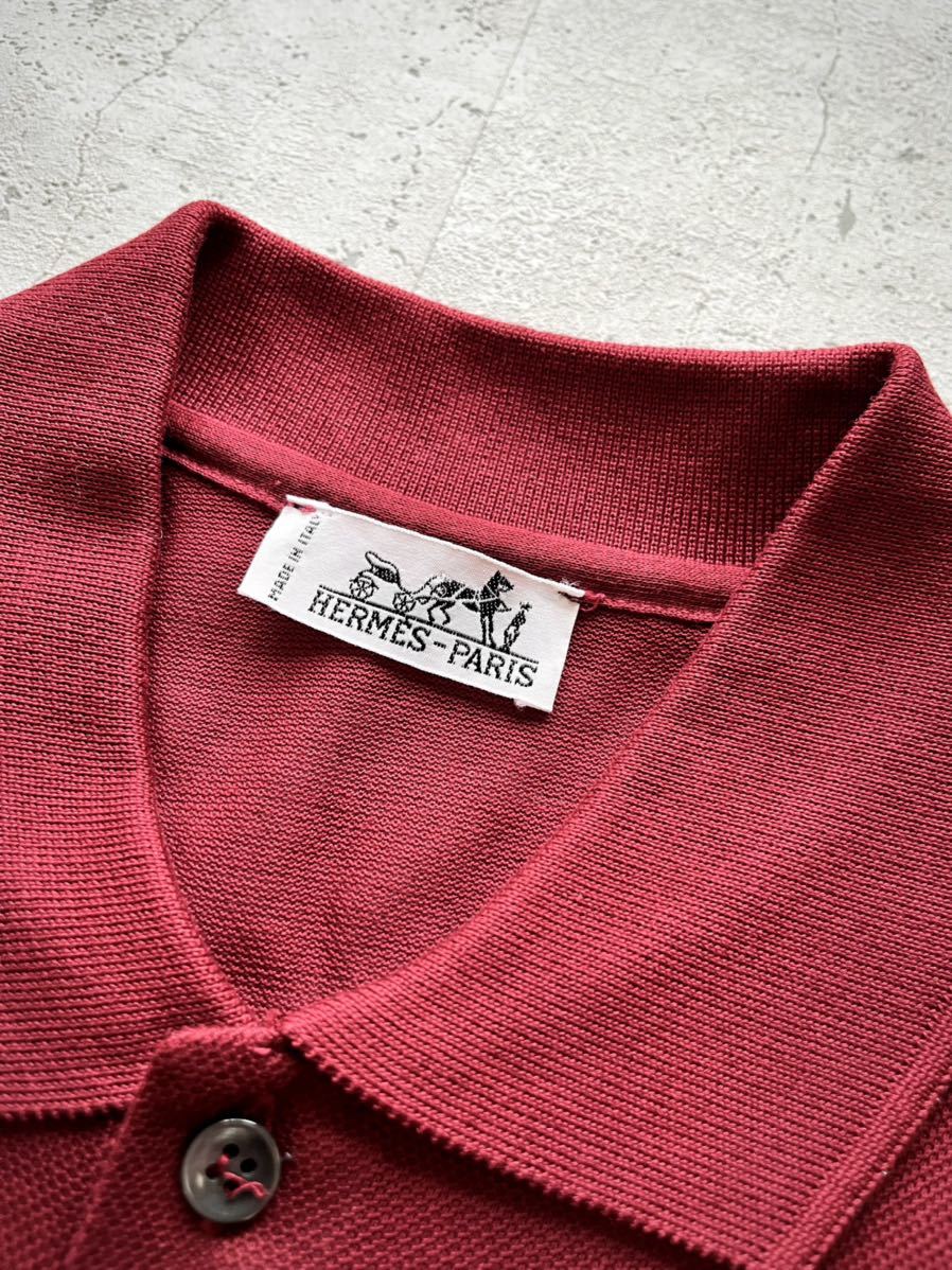 DEAD STOCK ? 80s-90s ITALY製 HERMES POLO SHIRT OLD VINTAGE 