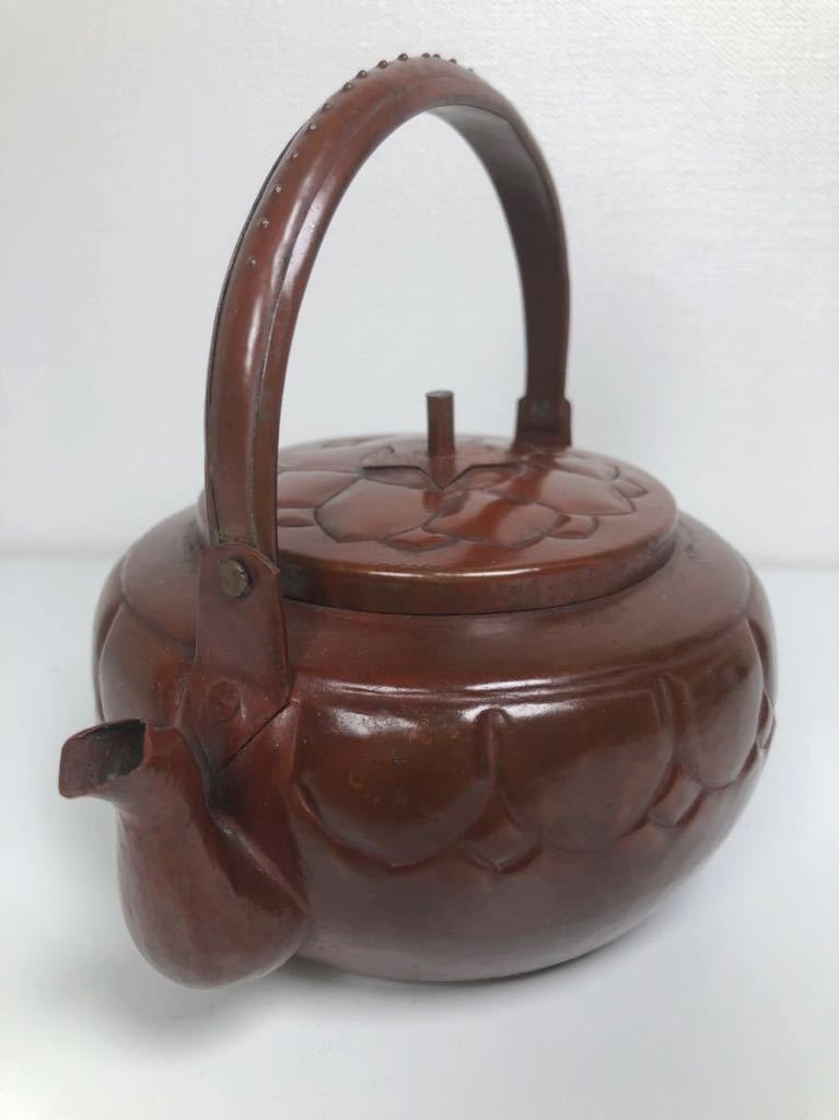 銅製 槌目 洗瓶 水差し 水注 薬缶 銅瓶 煎茶道具　茶道具　茶道 煎茶道具 茶道具 銅製 水注 - 急須 洗瓶 槌目 銅瓶 茶器 水次