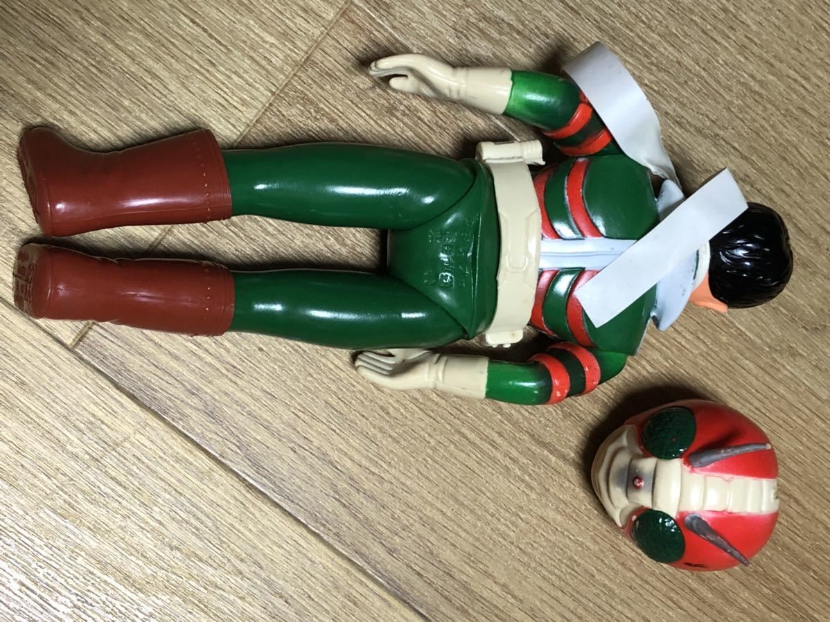 バンダイ 仮面ライダー 仮面ライダーV3 当時物 ソフビ 面取れ(仮面