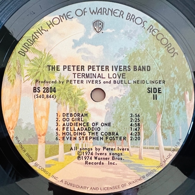Peter - Ivers Band – Terminal The Love Vinyl Ivers' .com Music