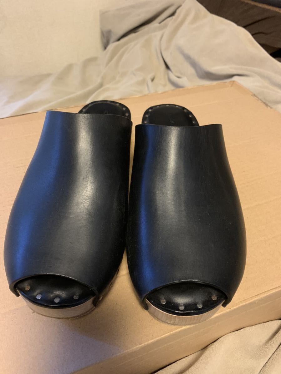 リックオウエンス サボ クロッグサンダル ブラック 41 Rick owens リックオウエンス サボ レザー 希少 リックオウエンス サボ