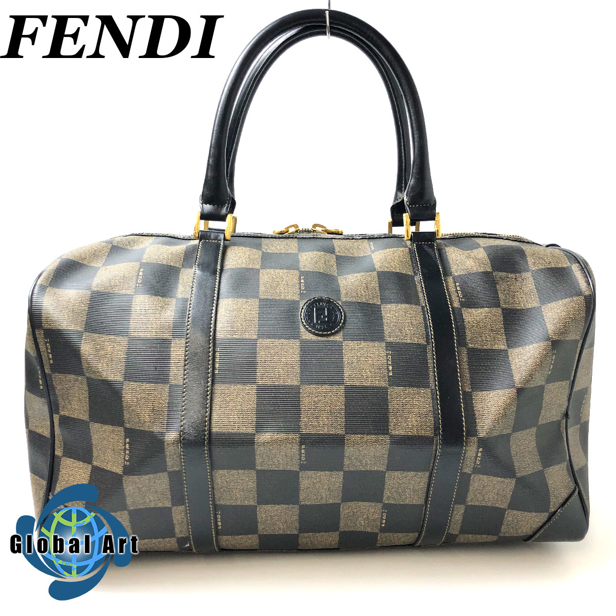 ○6B111/FENDI フェンディ/ボストンバッグ/旅行バッグ/ペカン/FF 
