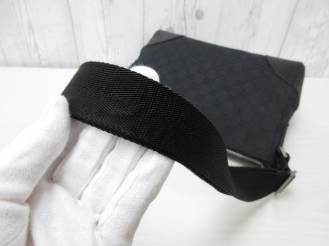 極美品 GUCCI グッチ GG柄 ショルダーバッグ バッグ キャンバス×レザー