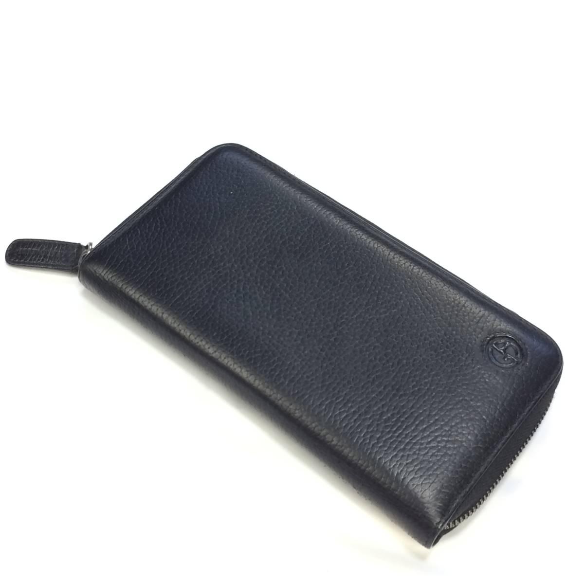 GIORGIO ARMANI/ジョルジオ アルマーニ 多機能・多収納 本皮/レザー GA刻印ロゴ ジップウォレット オーガナイザー 長財布/ロングウォレット