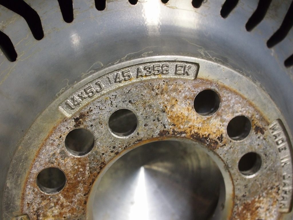 当時物 90年代 CARVING HEAD40 14インチ5J 100/114.3 ET+45 ハブ径実測