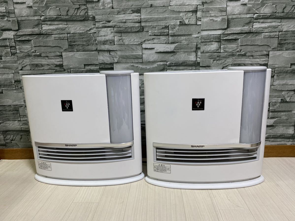SHARP セラミックファンヒーター ホワイト23年製 SHARP 加湿 2台セット セラミックファンヒーター HX-G120-W 2018年製