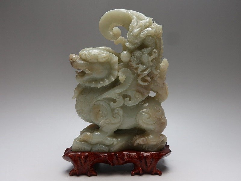 集】080206玉石彫刻 瑞獣龍文彫刻 翡翠玉石 中国美術工芸品 集】080206玉石彫刻 瑞獣龍文彫刻 翡翠玉石 中国美術工芸品